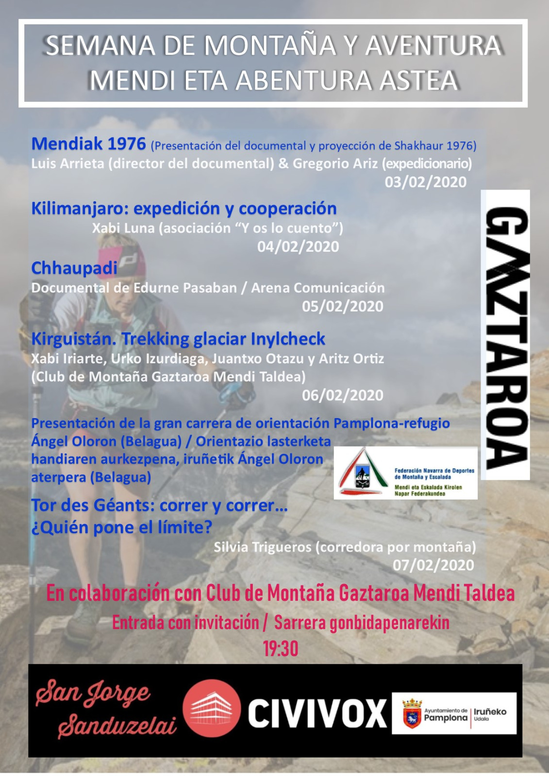 SEMANA DE MONTA&Ntilde;A Y AVENTURA DE GAZTAROA